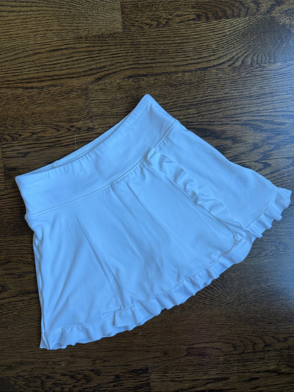 Crewcuts White Ruffle Hem Circle Skirt